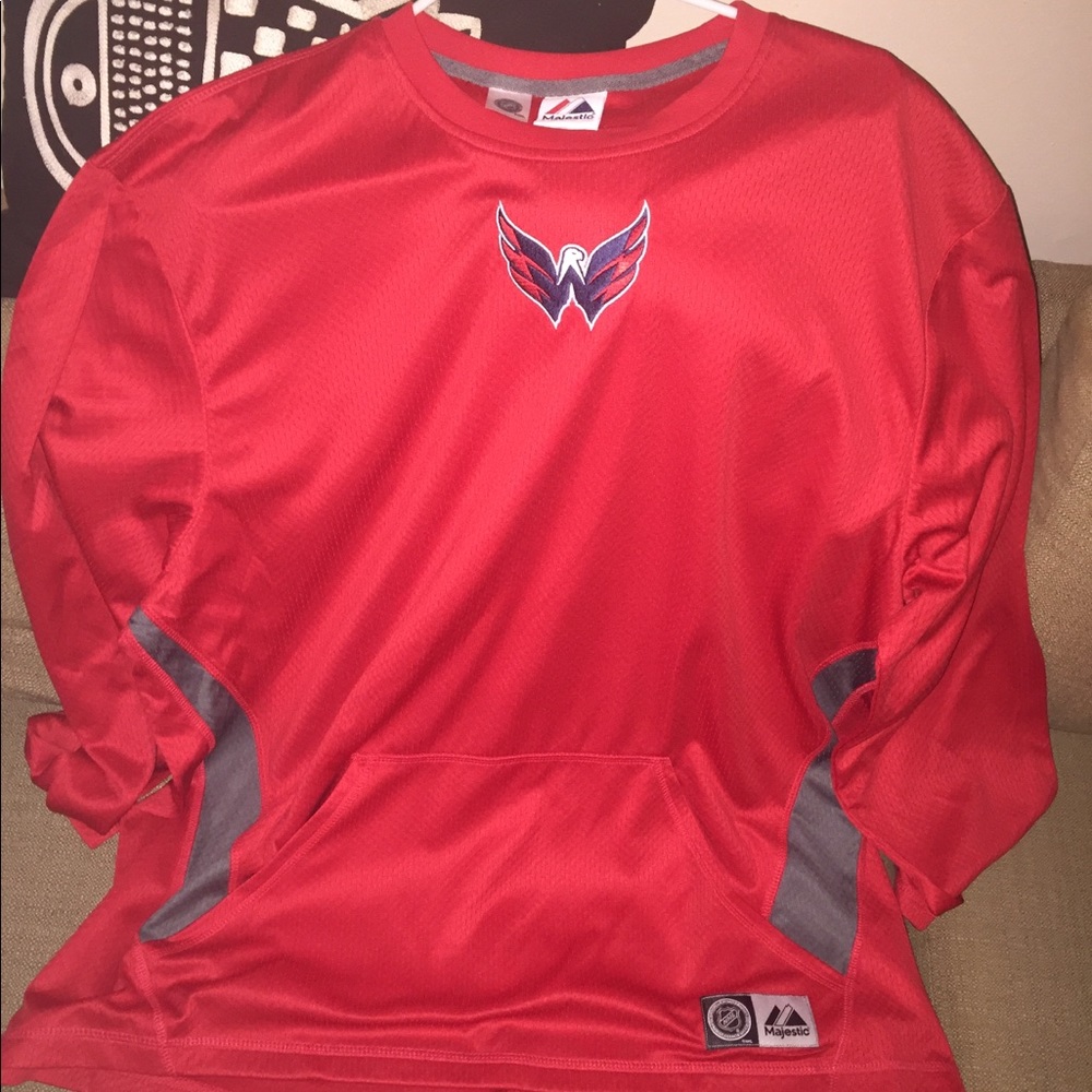 Majestic Washington Capitals Fleece Pullover 2XL